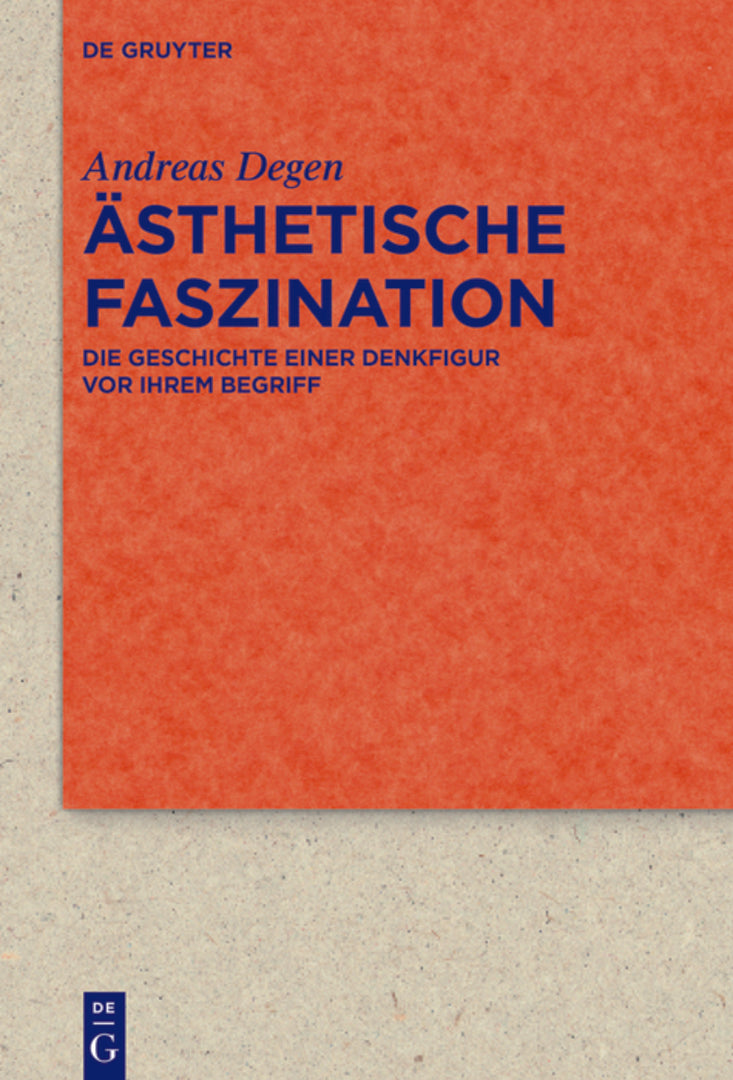 Cover image for Ästhetische Faszination ISBN 9783110521436